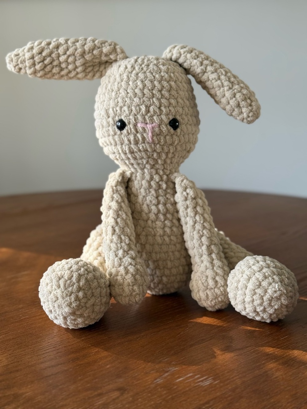 Handmade Cream Crochet Bunny Plush Toy